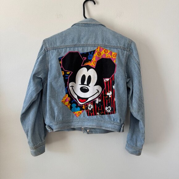 Vintage Mickey and Co Denim Jacket Patchwork - Picture 2 of 16
